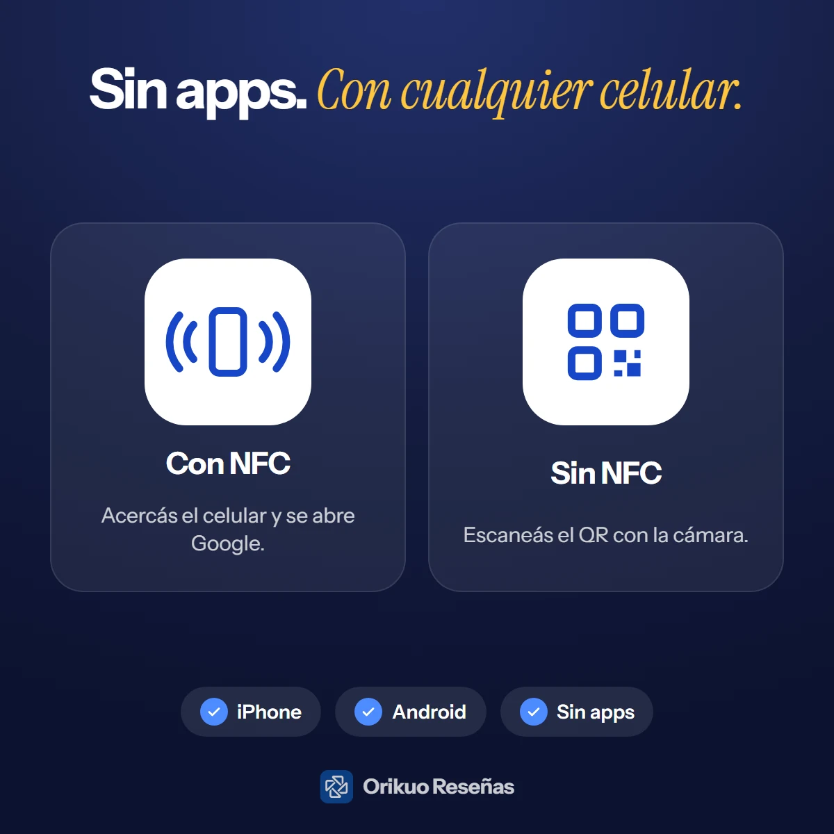 Sin apps, con cualquier celular